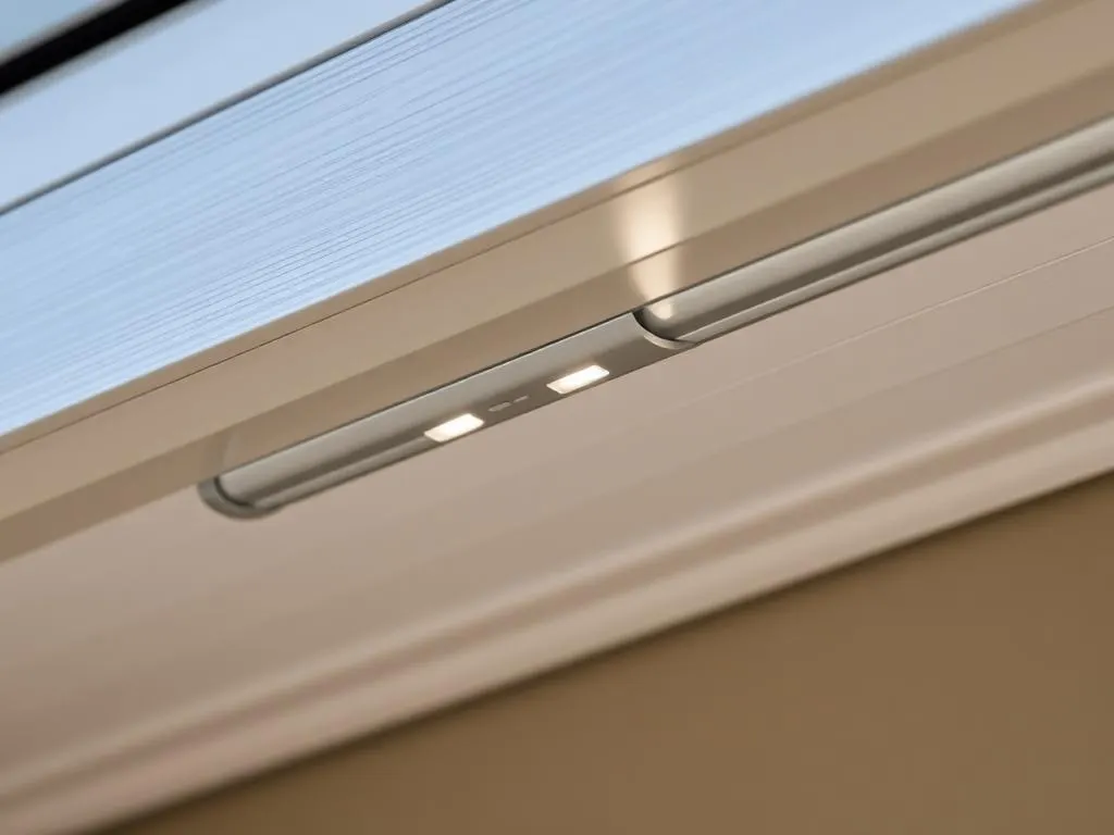 Track detail under the fascia, daylight